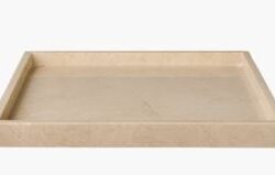 Marble square kynttilävati beige
