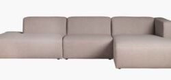 Juno sohva divaanilla oikea + avoin pääty vasen, 3 osaa beige