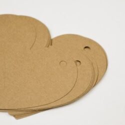 Heart pakettikortti 12kpl luonnonväri