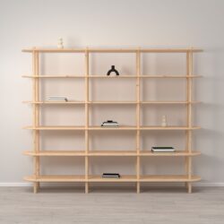 Askel avohylly 230x35x185 cm puuvalmis