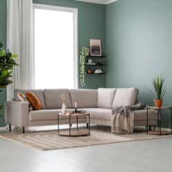 Kairo avokulmasohva oikea hiekka Hygge 10