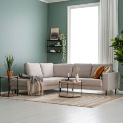 Kairo avokulmasohva vasen hiekka Hygge 10, asiakaspalautus