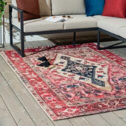 Tibet Afghan matto 135x190 cm punainen