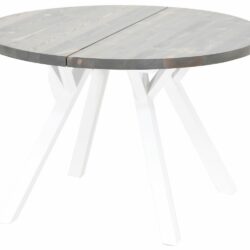 Lana pyöreä lankkupöytä Ø115 cm savunharmaa/valkoinen